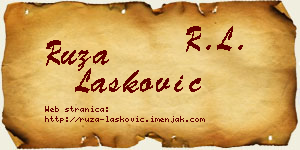 Ruža Lasković vizit kartica